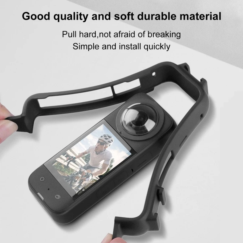 إطار حماية بلاستيكي من PULUZ Cold Shoe PC لكاميرا الحركة Insta360 X3 مع حامل محول ومسمار #4