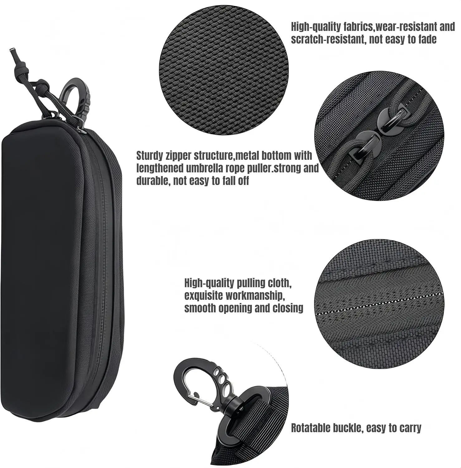 Taktisches MOLLE-Brillenetui, stoßfeste Schutzhülle, tragbares Etui mit Gürtelclip – Detail 3