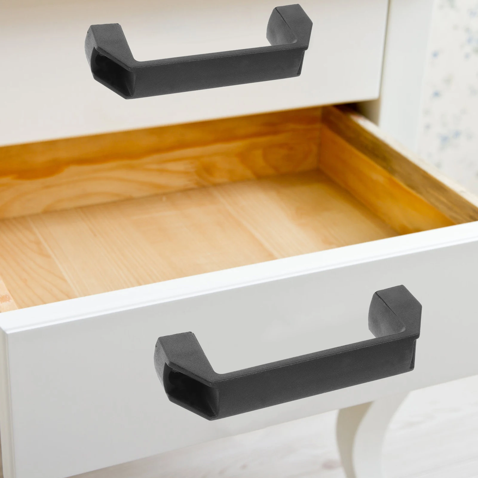 

6Pcs Cabinet Door Handles Durable Nylon Material for Kitchen Cupboard Electric Box Long Lasting Strong Load Bearing Capacity