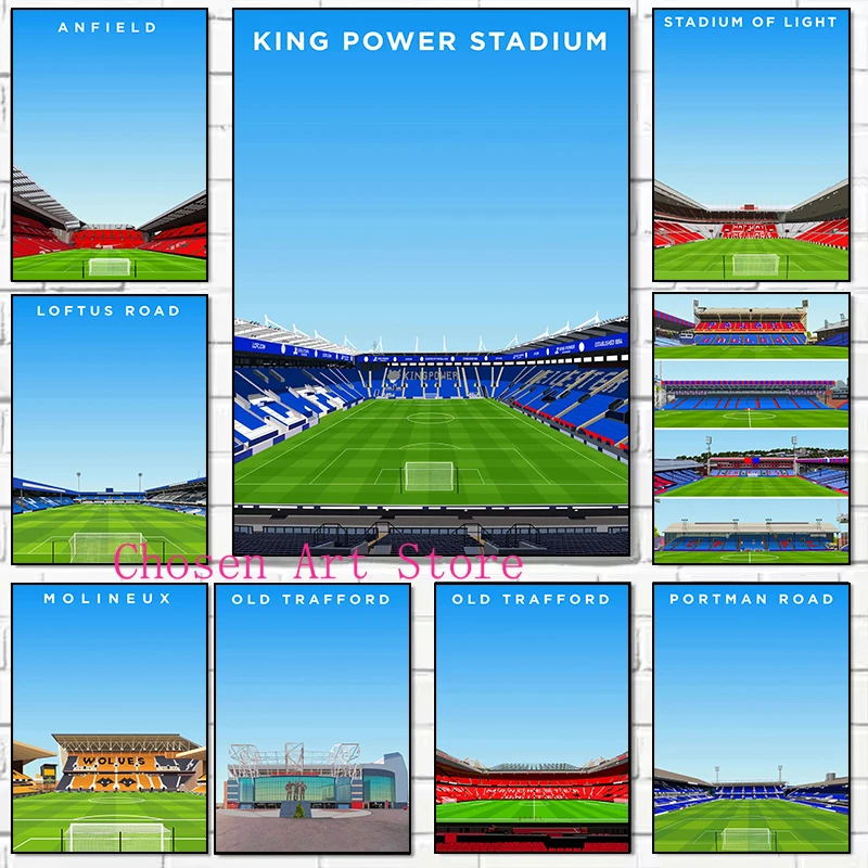 International Sports Stadium Poster Print Canvas Pictures Sports Enthusiast Home for Living Room  Wall Modern Decor Frameless