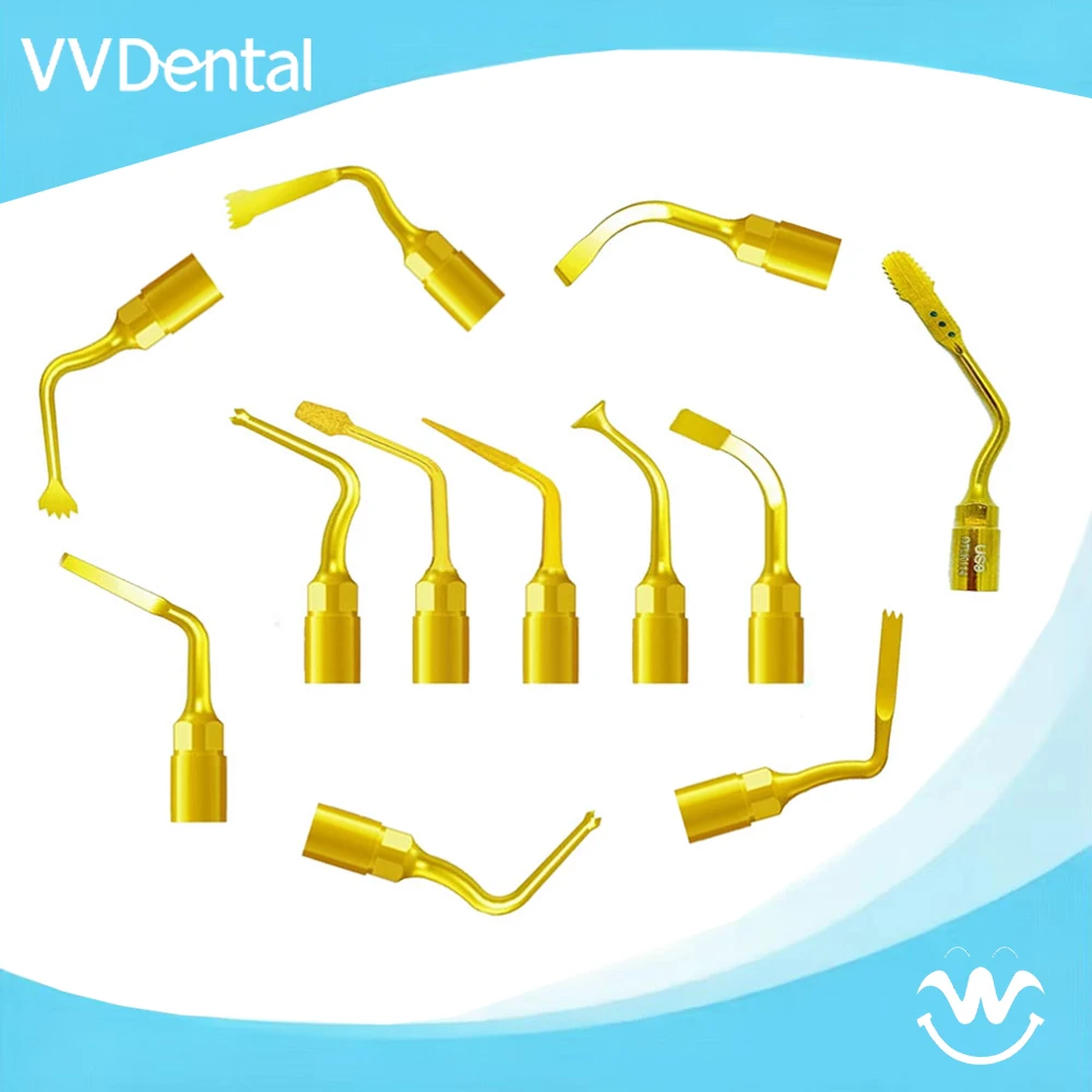 VVDental Dental Piezo Surgery Tips Fit Mectron Woodpecker for Bone Cutting Sinus Lifting Implant Exelcymosis Dental Surgery Tip