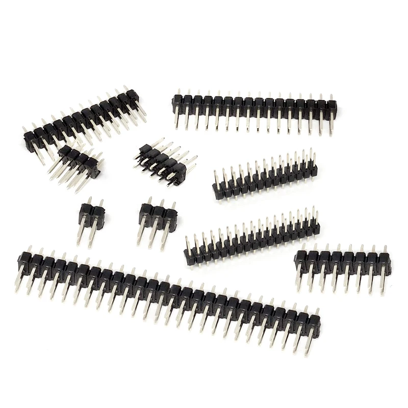 50/100Pcs 2.54mm Single Row Male 1/2*40P PCB Board Pin Header Connector Strip Pinheader 2/3/4/5/6/8/10/12/20/40Pin For Arduino