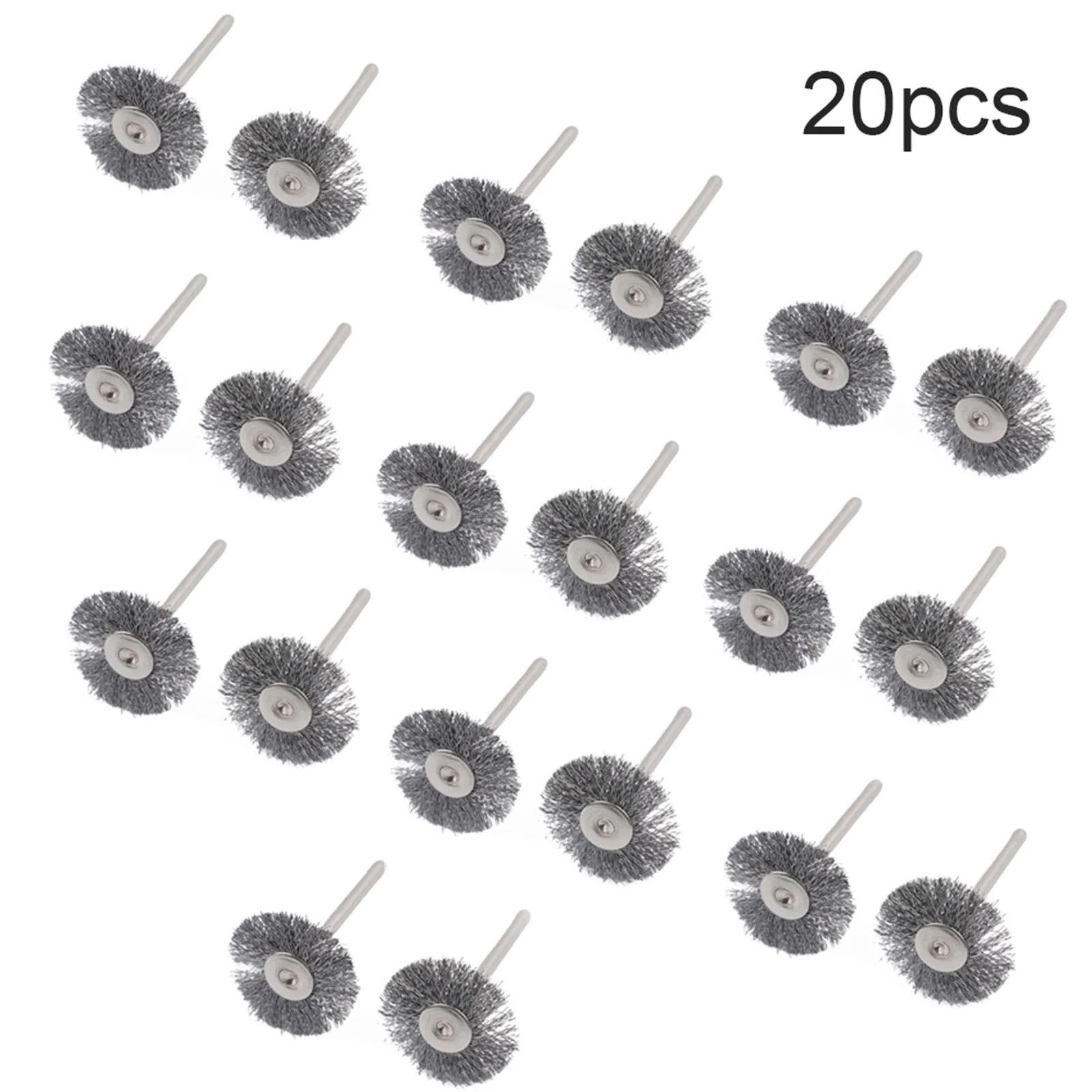 

20PCs 3*38mm Wire Wheel Polish Brushes For Rotary Grinder Accessories Tool Wire Brushes CNC Metalworking Power Tools Parts