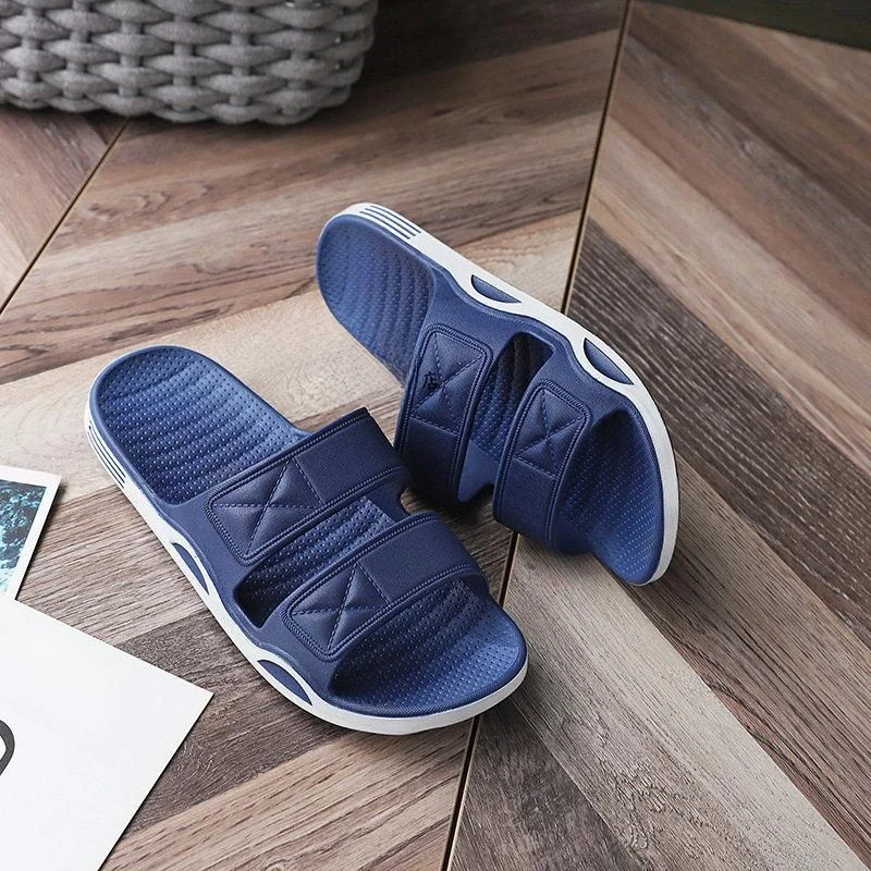 

Men's Indoor Outdoor Slip-On Slippers Summer Anti-Slip Deodorant Comfortable PVC Material Flat Sandals for Home And Casual Wear