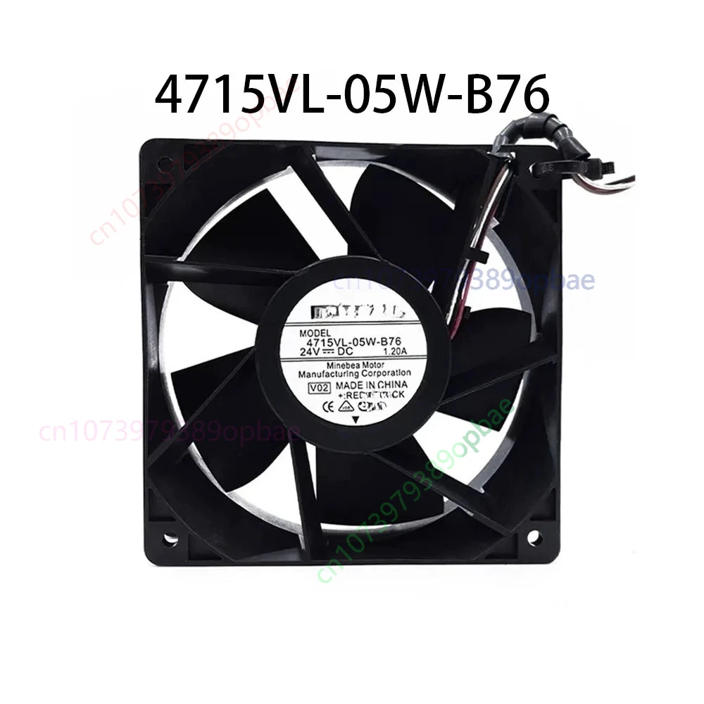 

FOR NMB Chassis Cooling Fan 4715VL-05W-B76 DC24V 1.20A 120*120*38mm Fully Teste
