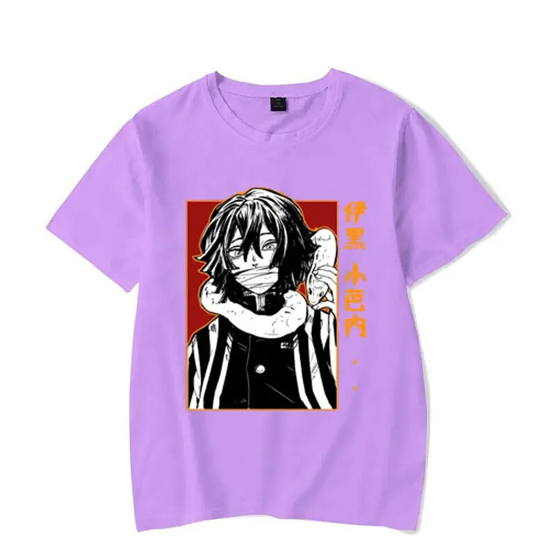 Iguro Obanai Demon Slayer T-shirts COTTON Anime Unisex Men Women Tees Summer New