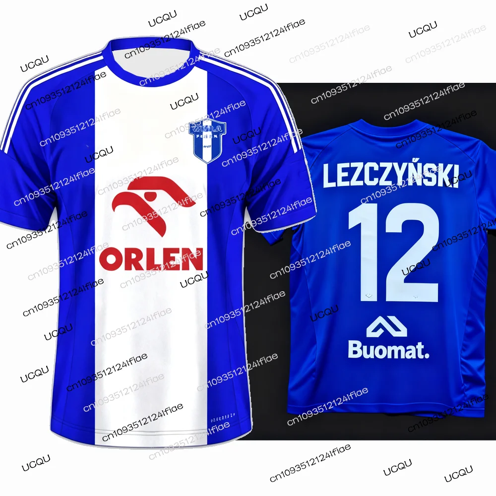 تي شيرت جيرسي جديد لمباراة كرة القدم من Wisła Pilock لعام 2025 رقم Leszczyinski. 12 تي شيرت Fan Special Jersey Kit تي شيرت رياضي للرجال #1