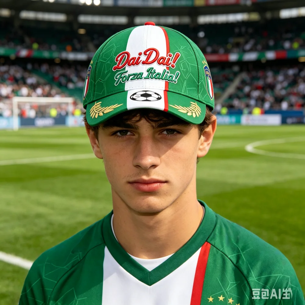 

2026 Summer Italia Football 3D Print Quick Dry Breathable Children's Baseball Cap Unisex Sports Sun Hat Fans Cheer Sunshade Cap