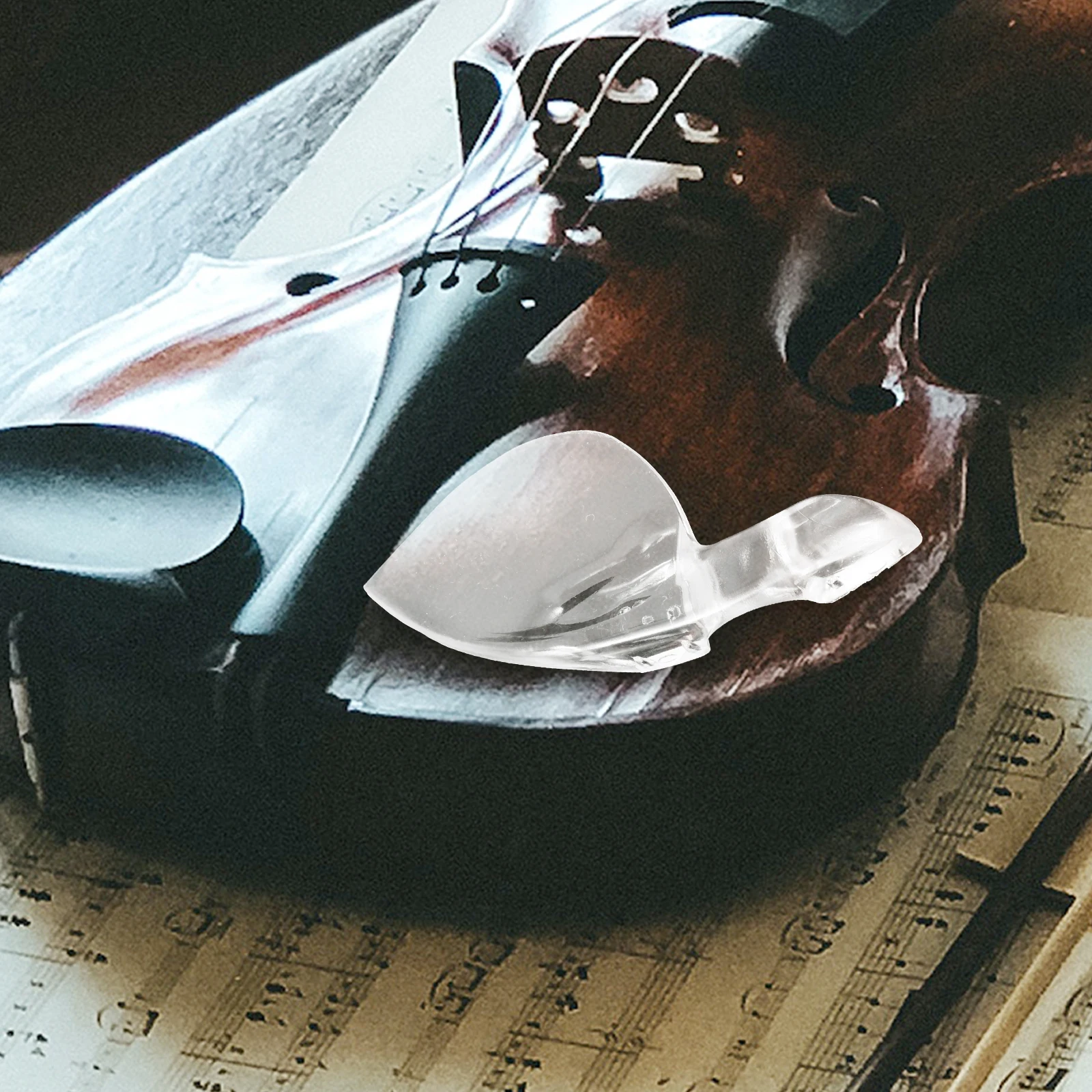

Violin Chin Rest Pad Mat Chinrest Shoulder Acrylic Accessories Parts with Sponge
