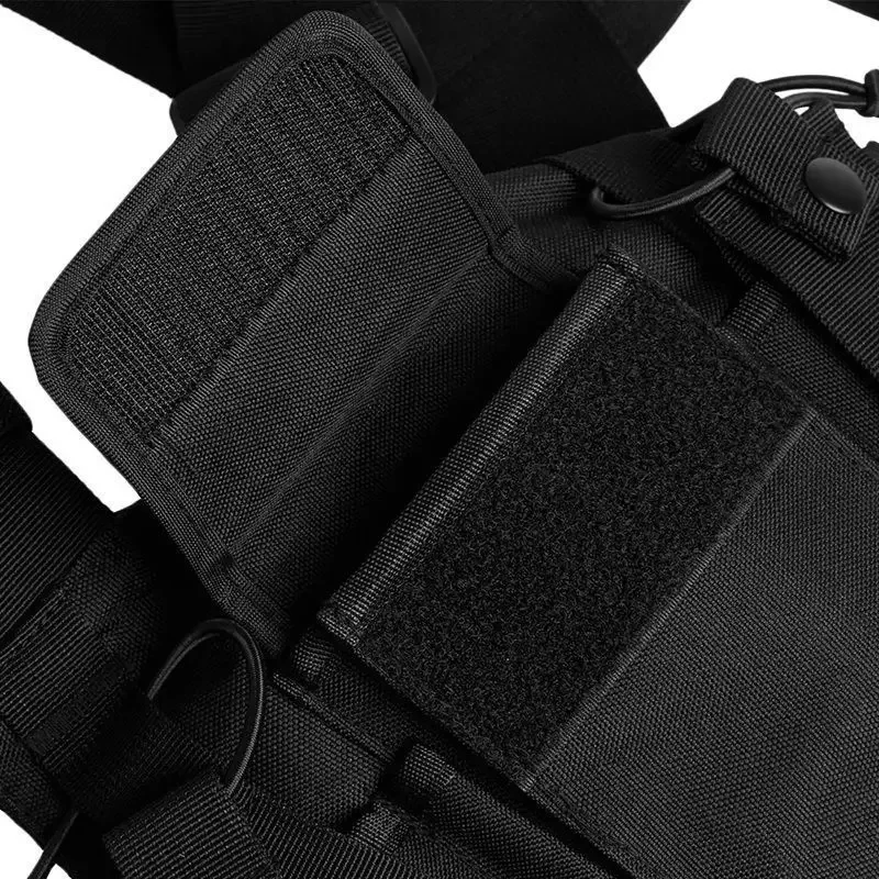 Tactical Vest Nylon Military Chest Rig Pack Holster Tactical Harness Walkie Talkie Two Way Radio Hunting Waist Pack Army Vest