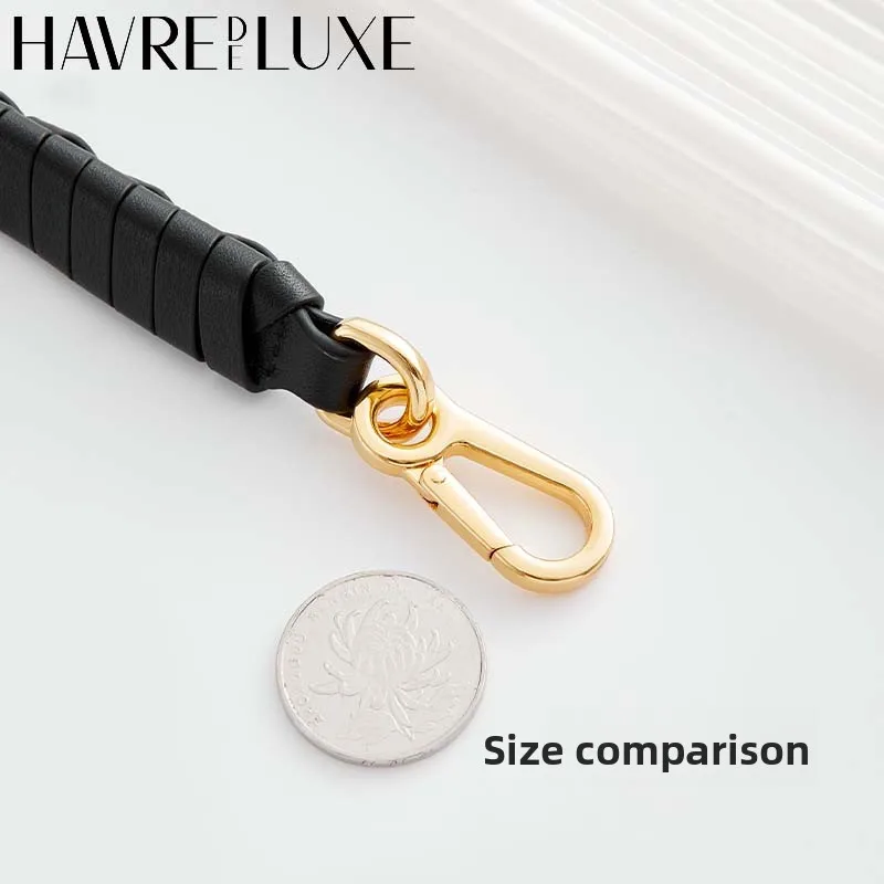 Black spiral woven shoulder strap for women bag durable fashion not easy to fade bag modification bag accessories