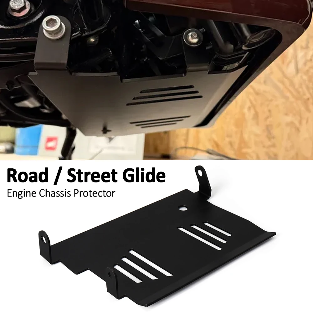 

New For CVO Road Glide FLTRX FLTRXSE Street Glide FLHX FLHXSE 2024 2025 Skid Plate Lower Engine Chassis Protector Black / Silver