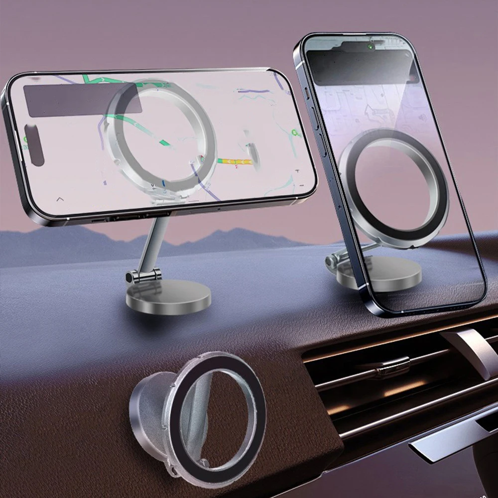 

Metal Magnetic Car Cell Phone Holder Magnet Mount Cell Phone Holder 360° Rotating Universal Car Mount