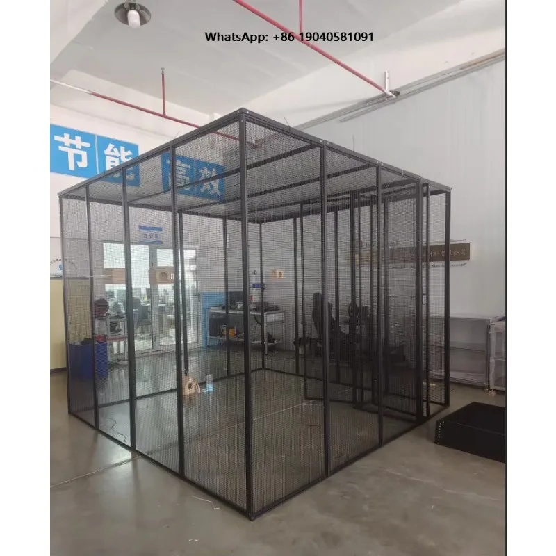 Custom Bird Pet Cage10ft Luxury Modern Parrot Mansion Spacious Villa-Style Cage Durable Iron Wood Splash-Proof Clear Glass