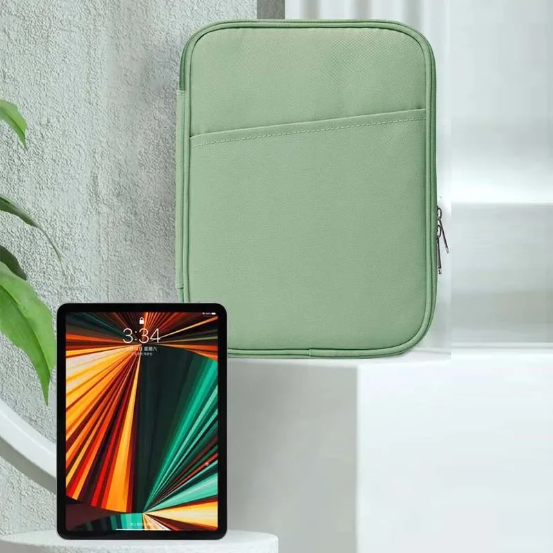Tablet Storage Bag for Oukitel RT3 Pro Waterproof Sleeve Multi Pockets Zip Pouch for Cable Keyboard Earphone Carry Case