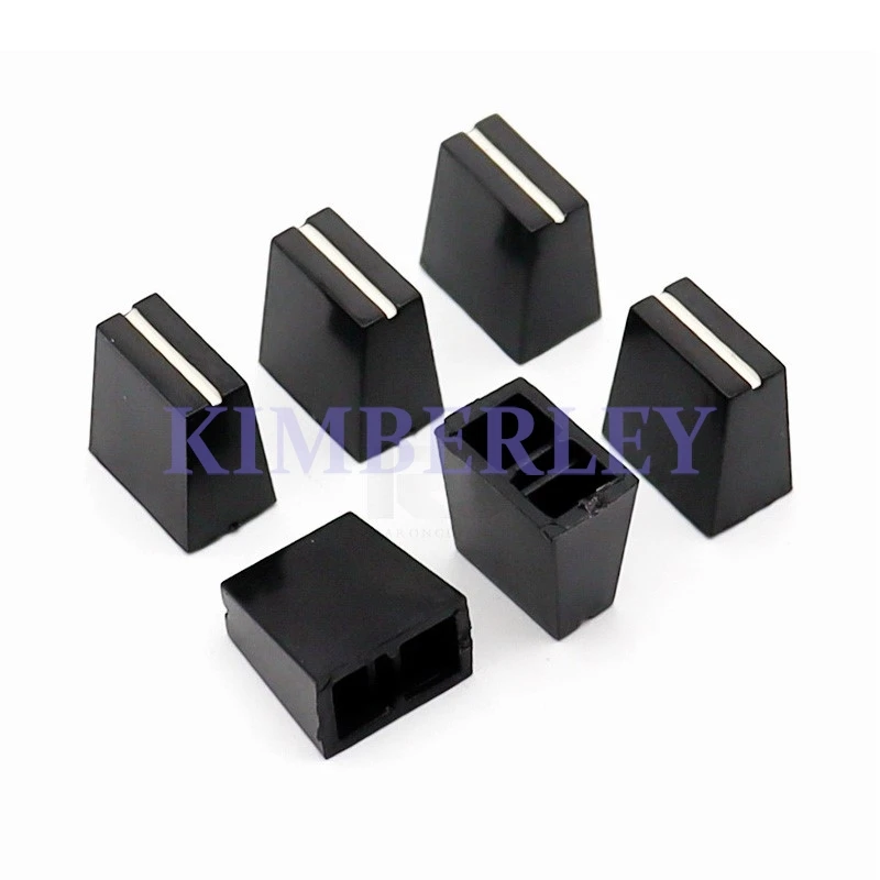 10PCS 13x8x13mm Plastic Straight Slide Potentiometer Knobs Mixer Fader Knob Cap 4mm Square Hole Volume Control Push Key Cap