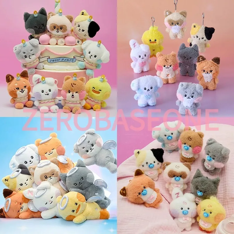 Kpop ZB1 Plush Keychain ZEROBASEONE Zeronis Cute Plushie Doll Kawaii Stuffed Animal Toys Womens Bag Phone Pendant Accessories
