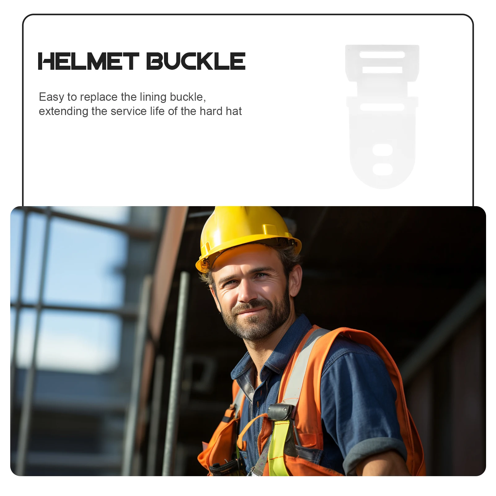 

20pcs Hard Hat Buckle Replacement Plastic Chin Strap Clips Safety Cap Attachments Secure Fit for Construction