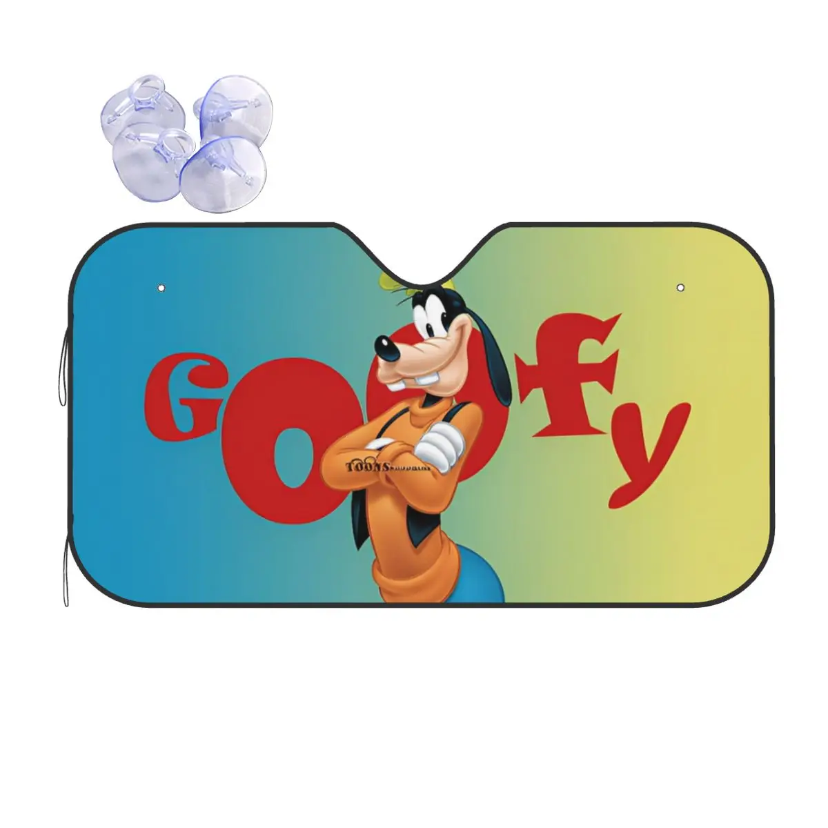 

Goofy Cartoon Dog Windshield Sunshade Creative Car Front Windshield 70x130cm Car Sunshade Sunscreen Curtain