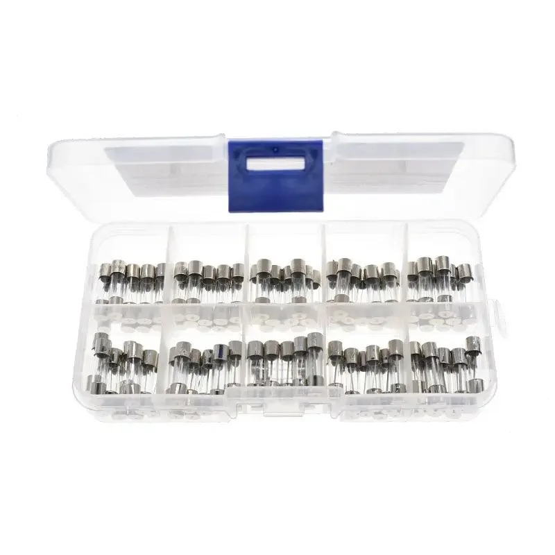 

100PCS Glass Tube Kit Set 5x20mm Quick Blow Fuse Assorted Kits,Fast-blow Glass Fuses 5A 10A 15A 250V 0.2A - 20A