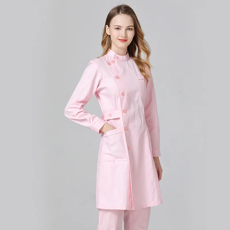 Nurse Costume for Women Medical Clothing Lab Robe Female Sanitary Uniform Beautician Workwear Hospital Clinical Uniform