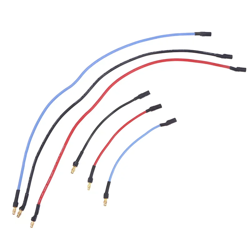 Extend RC Motor Wires! 3Pcs RC Motor/ESC Extension Cable 10CM/25CM With 16AWG Silicone Cable 3.5mm Banana Head
