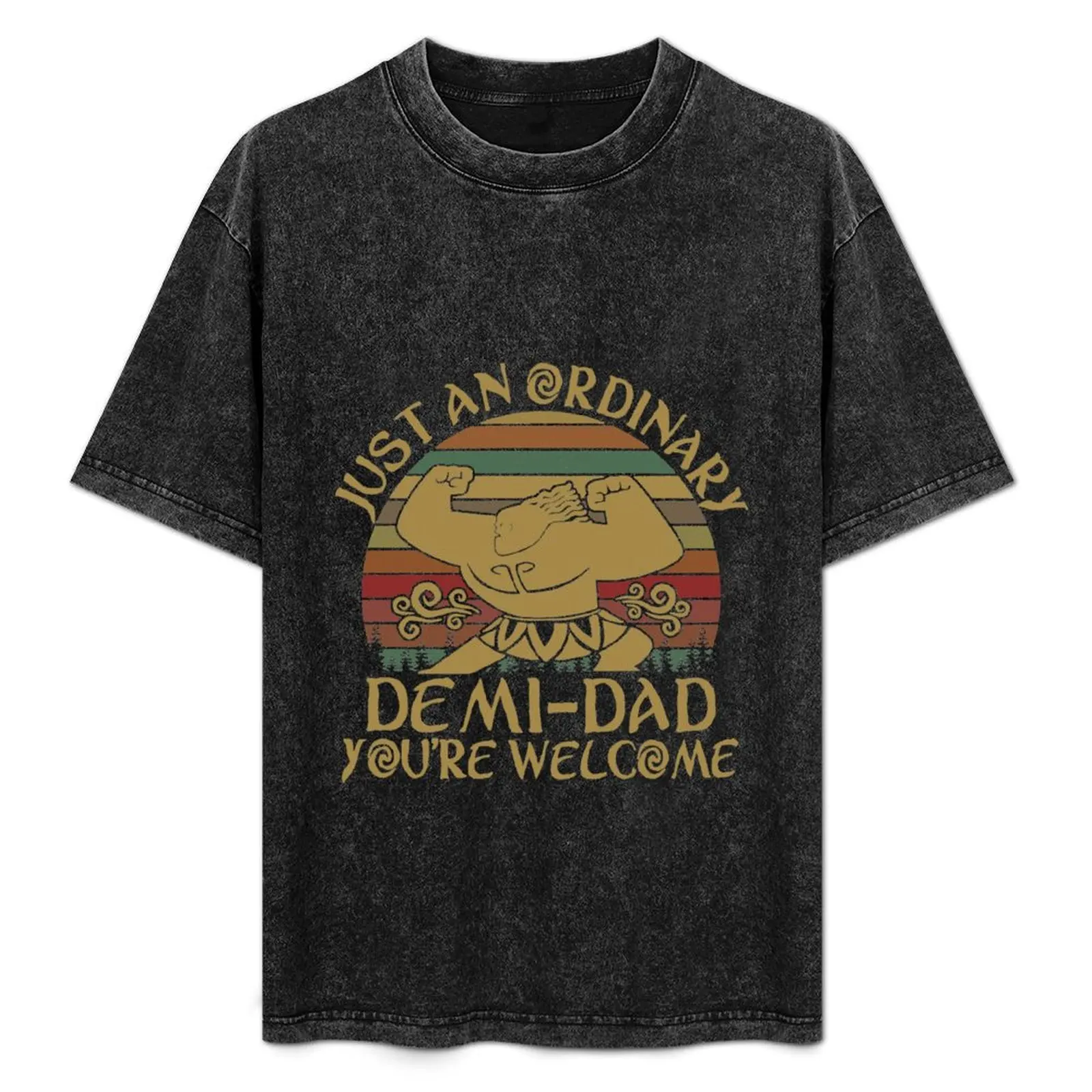 Just an ordinary demi dad you're welcome T-Shirt plus size tops cotton graphic tees sports fans black t-shirts for men