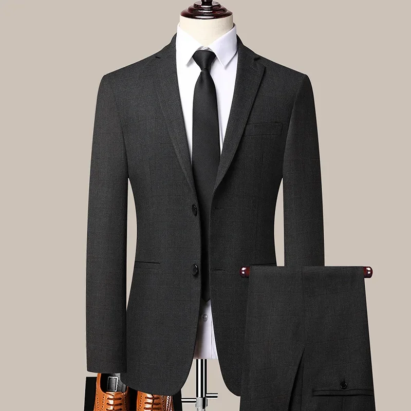 Traje Formal personalizado para hombre, traje de negocios ajustado para novio y boda, novedad, 102