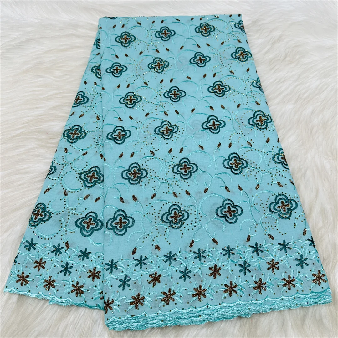 

Новейшая африканская хлопковая кружевная ткань SJ Lace, 5 ярдов, 2026, высококачественная африканская швейцарская кружевная ткань из вуаля для женских вечерних платьев