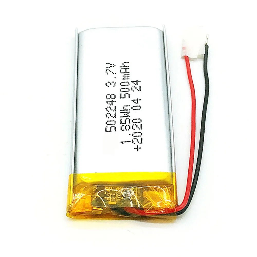 Batería recargable de iones de polímero de litio para cámara, batería recargable de 3,7 V, 500mAh, 502248, Banco de energía MP3, GPS, reloj inteligente, DVD, juguetes eléctricos MP4