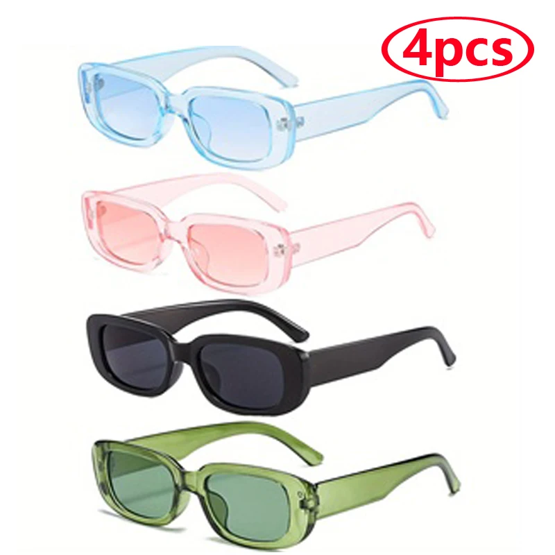13 stks Kleine Vierkante Zonnebril Vrouwen Retro Zonnebril Mannen Merk Klassieke Reizen Rechthoek Snoep Kleuren Brillen Vrouwelijke UV400