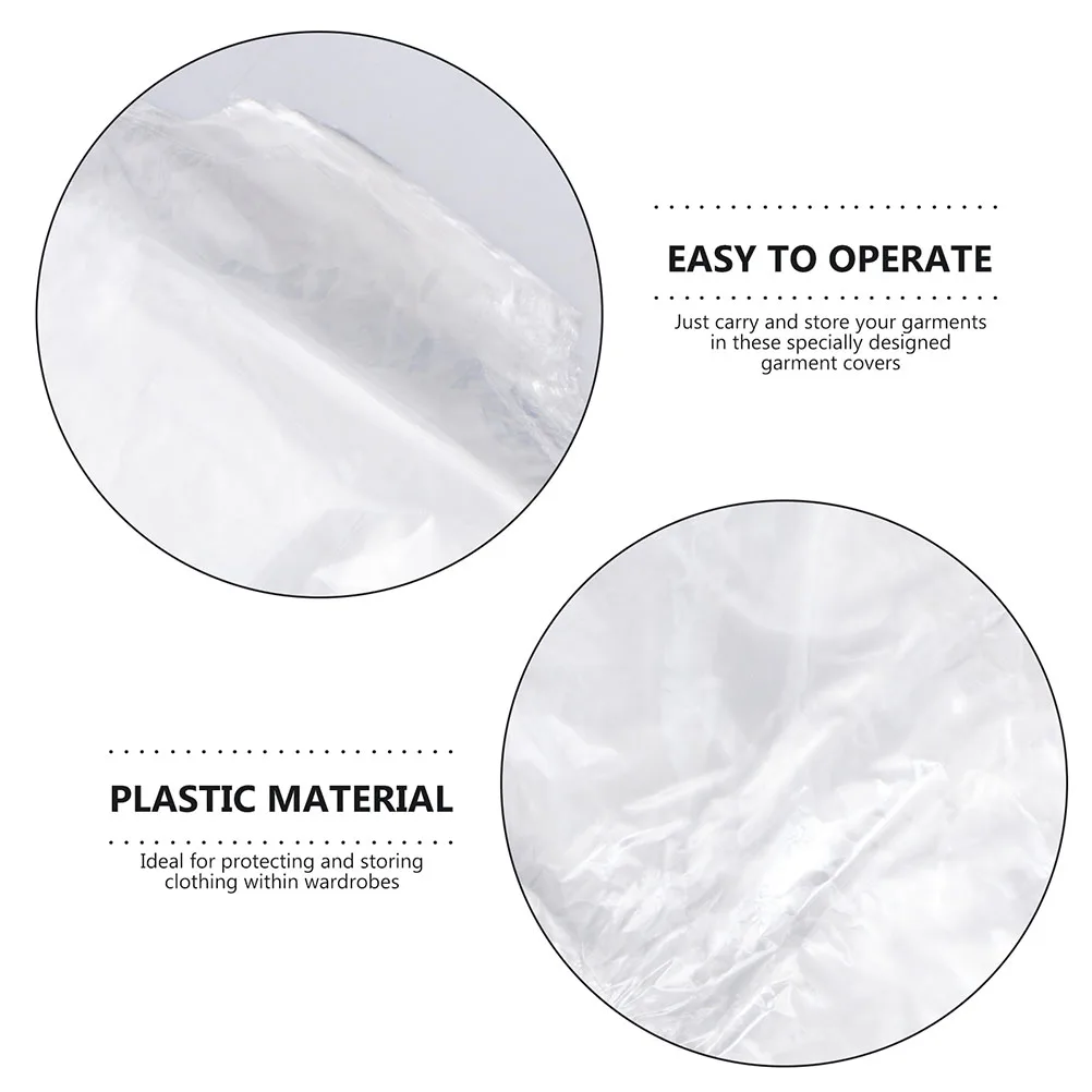 

100 Pcs Dust Cover Clothes Protector Covers Dry Clean Bag Duster Bags Garment for Tool Dustproof