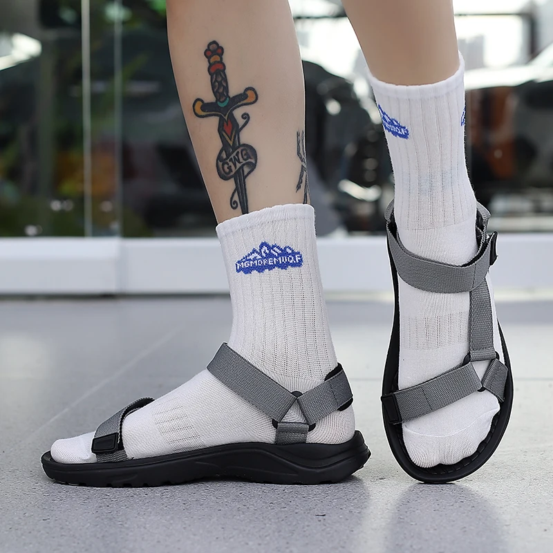 Herren Sandalen Neue Sommer Oberbekleidung Sandalen Strandschuhe – Detail 23