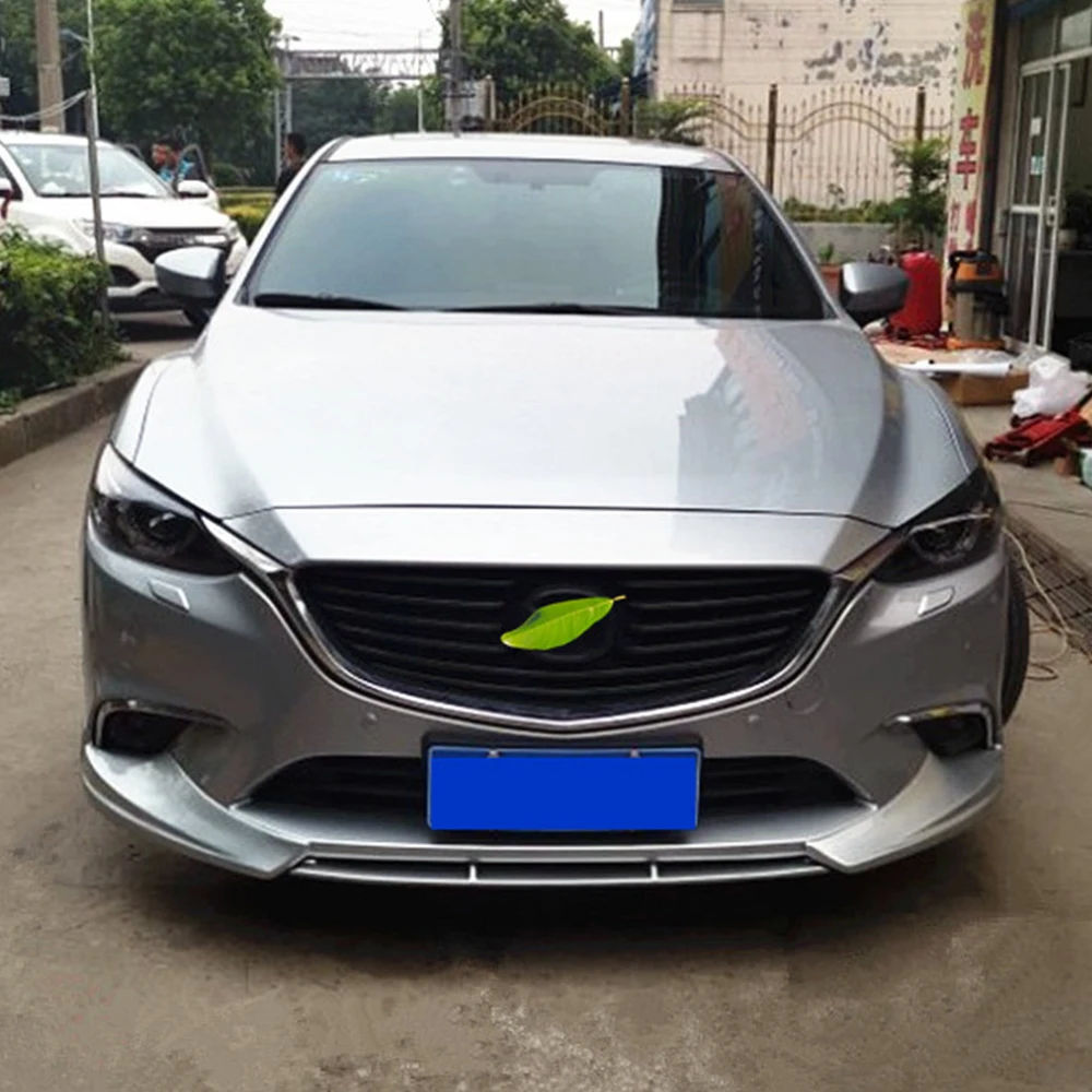 Car Front Bumper Splitter Lip Spoiler Diffuser Guard Body Kit For Mazda 6 Sedan 4 Door 2017 18 19 Tuning Exterior Accessories