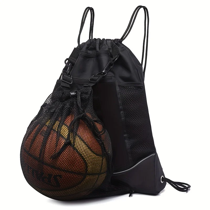 Zaino tascabile con coulisse zaino sportivo all\'aperto borsa da calcio da basket borsa da ciclismo