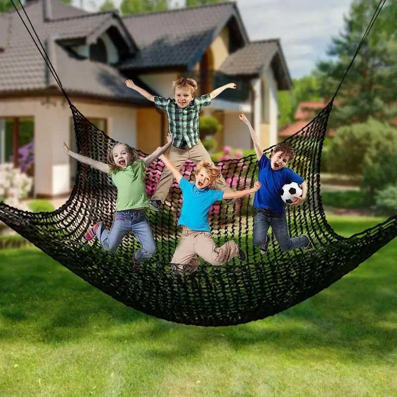 Outdoor Children Climbing Net Double Layers Net Physical Training Climbing Net Child Playground Swing Hanging Step Ladder