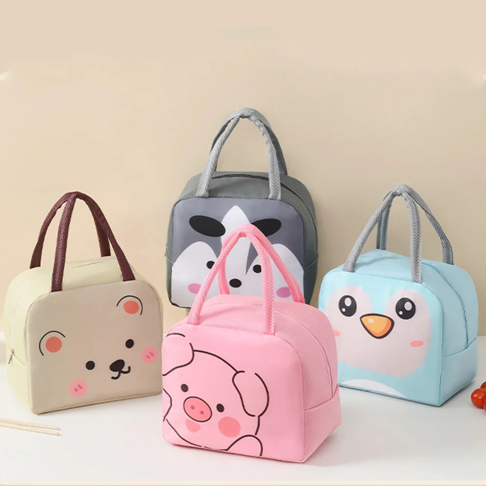 Cartoon Lunch Bag Portable Cute Pet Lunch Bag Oxford Cloth Thickened Insulation Bag Fresh Handheld Ice Pack Lunch Box Bag