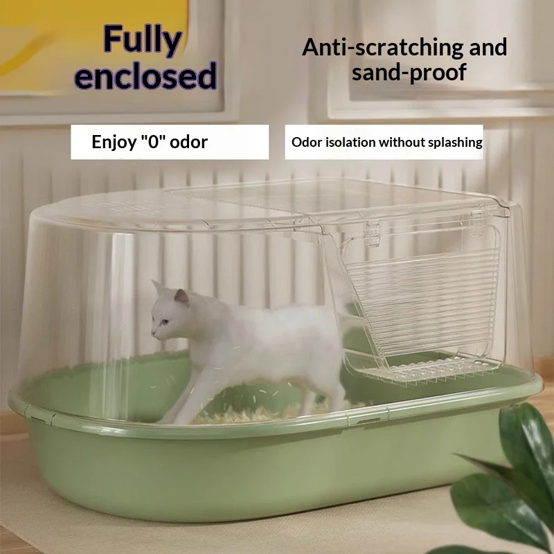 Caja de arena grande semicerrada con tapete antisalpicaduras Ragdoll - imagen 2