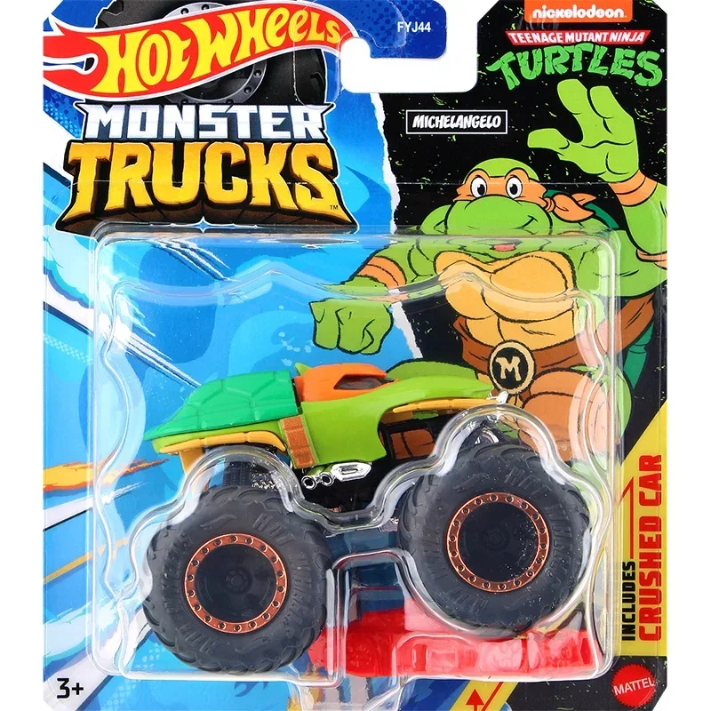 Original Hot Wheels Car 1/64 Diecast Monster Truck Ninja Turtles Steer Clear Vehicle Model Toys for Boy Collection Birthday Gift