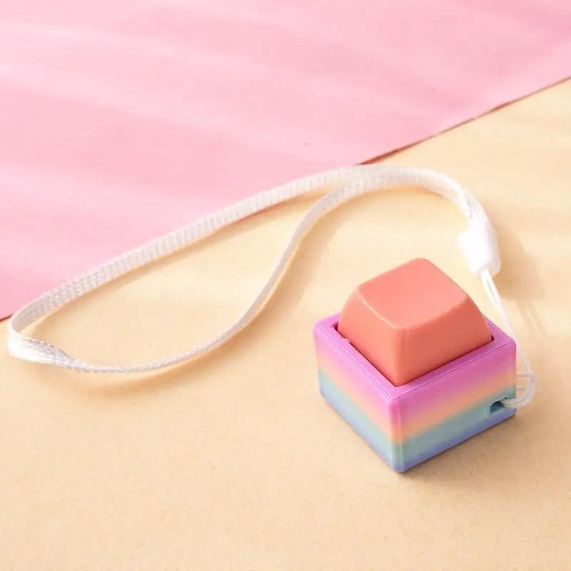 Lebendige Farben, Tastatur-Tasten als Fidget-Spielzeug, angenehmes taktiles Feedback, tragbares Schlüsselband zur Stressbewältigung, ideal für Büro, Schule und den täglichen Gebrauch. – Detail 20