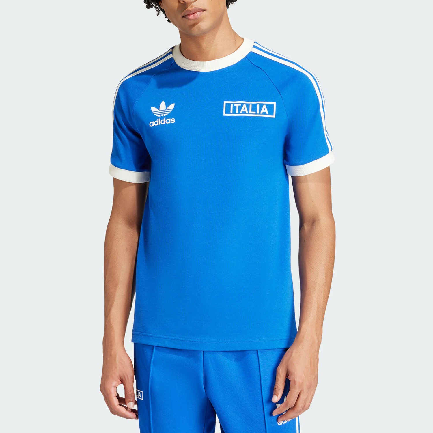 

Официальная мужская футбольная футболка Adidas с тремя полосками, повседневная футболка в стиле ретро с короткими рукавами IU2123