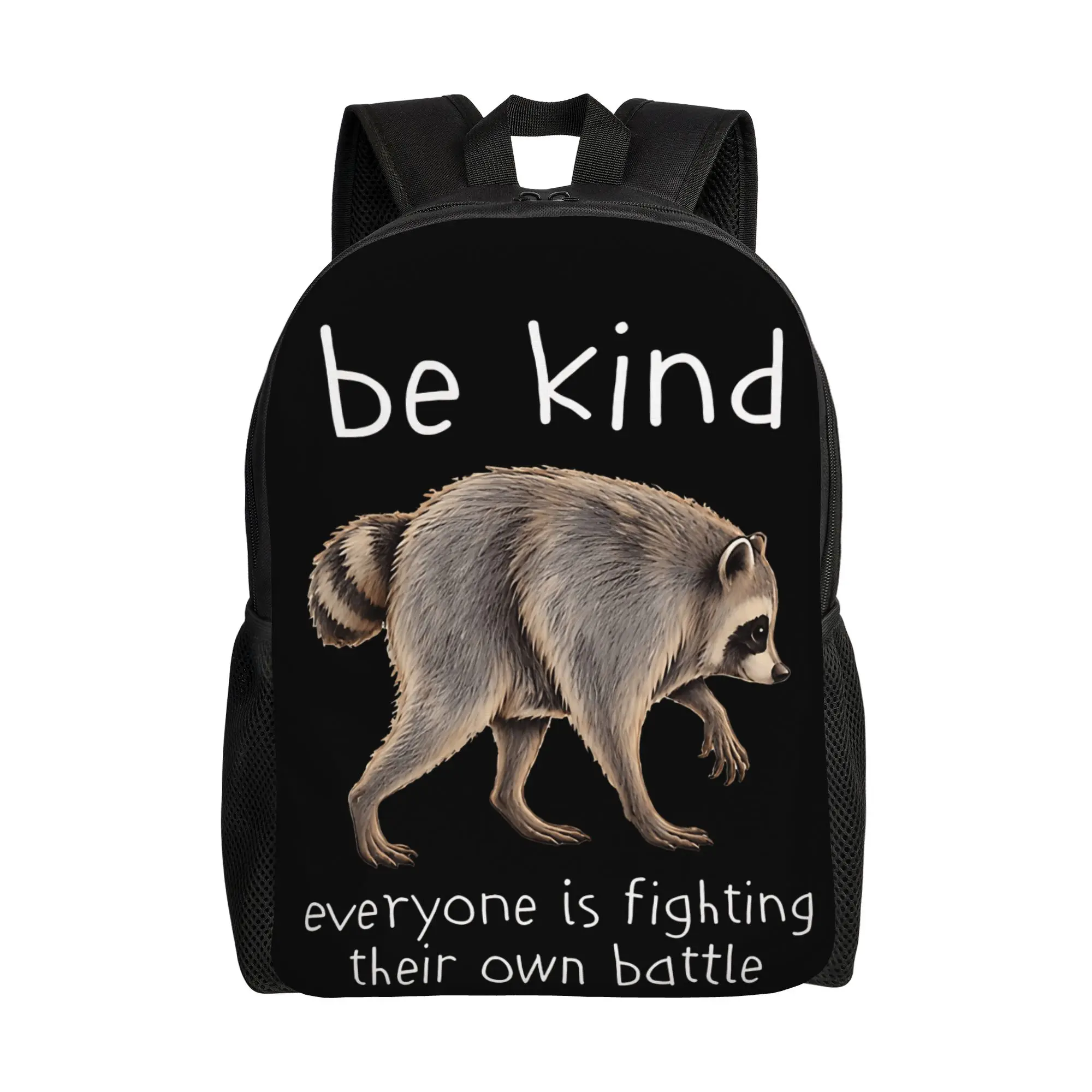 Viral Raccoon Meme Be Kind Jimothy Backpack  College Backpacks Women Men Casual High School Bags High Quality Pattern Rucksack
