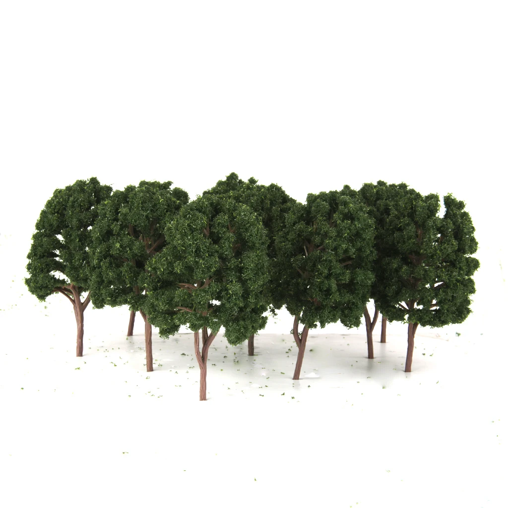 10x Alberi modello Ferrovia Tavolo Paesaggio LAYOUT Decor Scala 1:100 HO OO