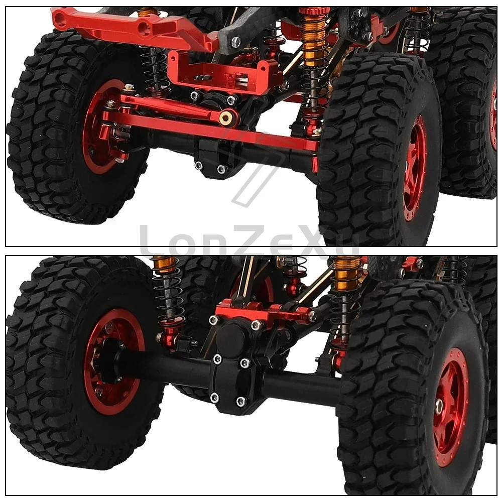 Upgraded 6x6 8×8 Carbon Fiber Chassis Car Frame with Metal Axles Wheels Low Center Gravity Chassis Refit Kit for 1/24 SCX24 RC