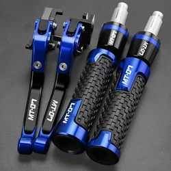 Motocicleta Freio Embraiagem Alavancas, Guiador End Grips, YAMAHA MT07, FZ-07, 2014-2021, 2020, 2019, 2018, MT-07, MT 07, 2022, 2023, 7/8 