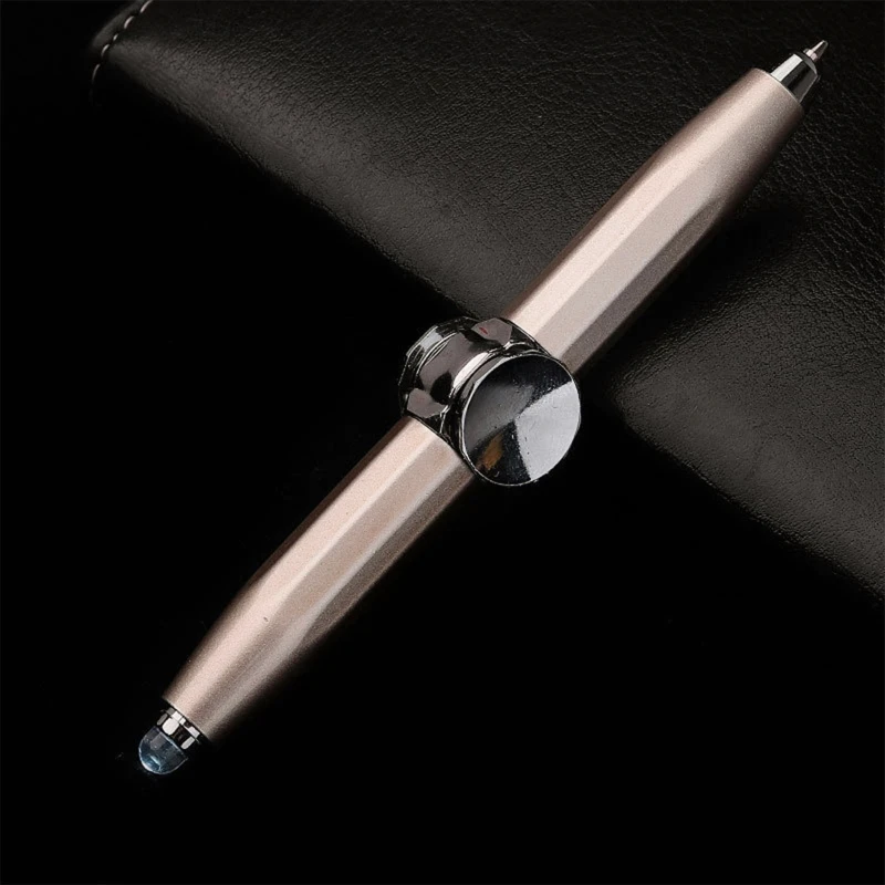 20CB металлическая ручка-Спиннер, шариковая ручка со светодиодом, игрушки для декомпрессии, Детские Подарочные принадлежности для расслабле...