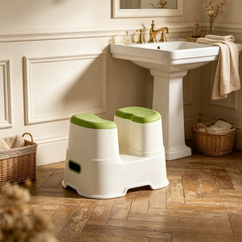 Shower Stool Non-Slip Bath Seat Elderly Japanese Stable Adult Wash Steps Portable Commode Riser Holes Durable Heavy Duty Premium