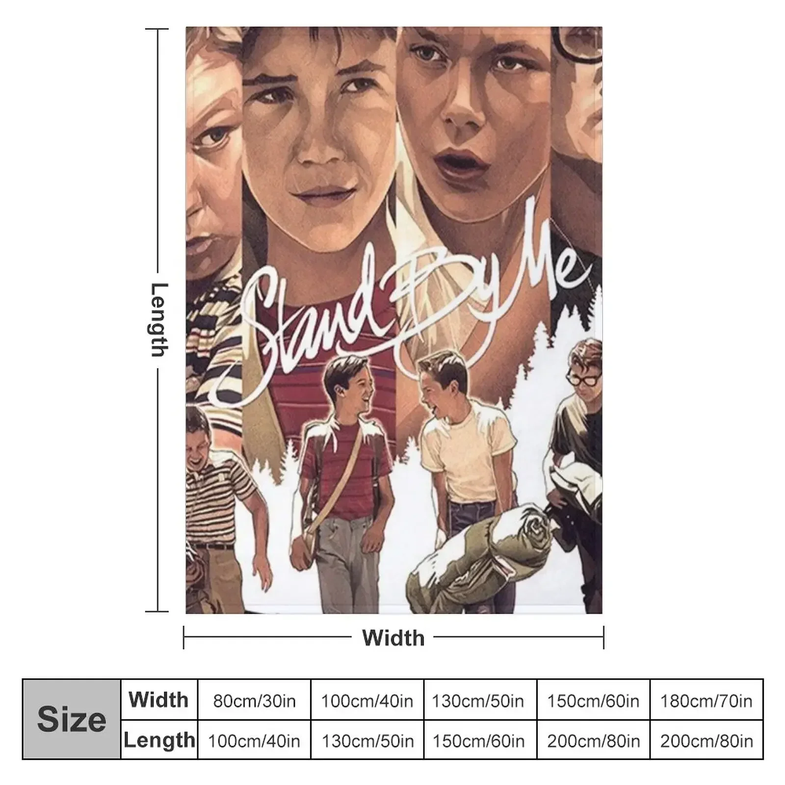 Stand by Me movie poster Throw Blanket Luxury Soft Plaid Baby Picnic Plaid on the sofa Camping Blankets