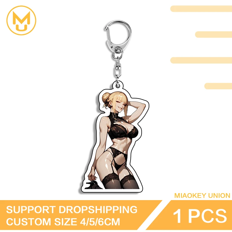 Sexy Bikini Waifu Toga Himiko Cartoon Key Chains Hot Selling Fashionable Customizable Props Exquisite Lightweight Peripheral