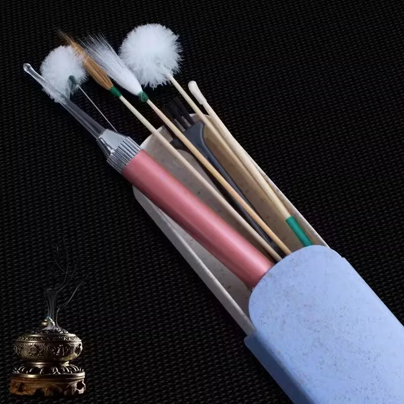 

Professional set of ear picking tools, full set of feathers for ear digging goose feather sticks